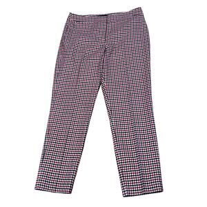 Talbots Womens 8 Hampshire Ankle Gingham Plaid Stretch Wool Blend Trousers pants